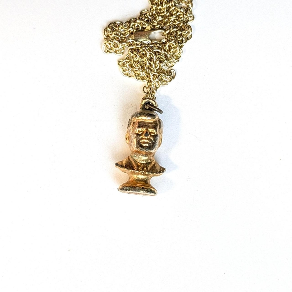 JFK Vintage Bust Necklace 60s Kennedy
